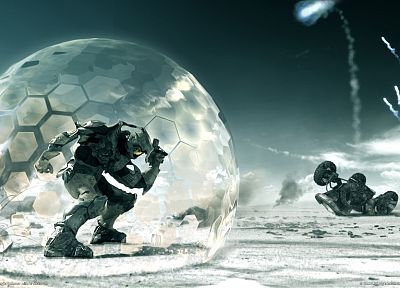 video games, Halo, Master Chief, shield - related desktop wallpaper
