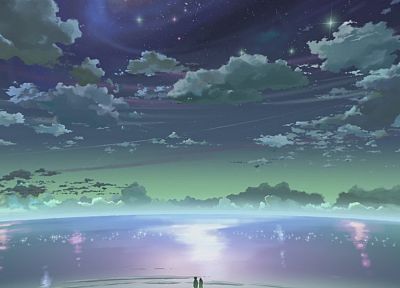 clouds, Makoto Shinkai, 5 Centimeters Per Second, skyscapes - duplicate desktop wallpaper