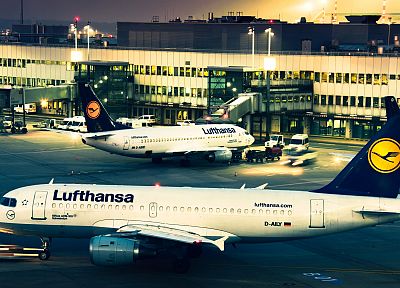 airports, Lufthansa - desktop wallpaper