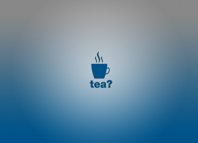 blue, minimalistic, tea - desktop wallpaper