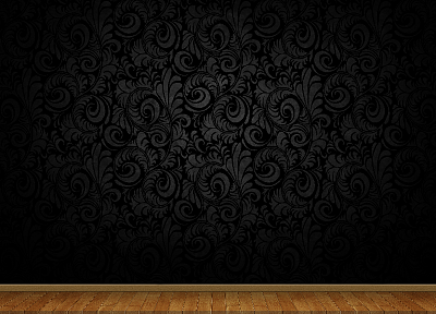 floor, 3D view, abstract, minimalistic, dark, wood, patterns, wood floor - random desktop wallpaper