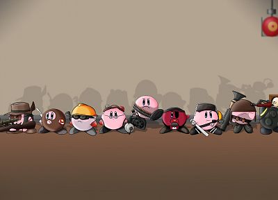 Kirby, Team Fortress 2 - duplicate desktop wallpaper