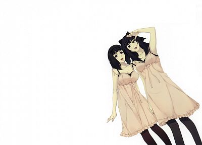 brunettes, dress, cat ears, anime girls, Sugina Miki - random desktop wallpaper