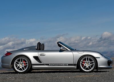 cars, convertible, grey cars, Porsche Boxter Spyder - desktop wallpaper