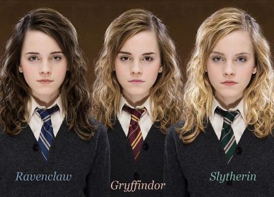 Emma Watson, Harry Potter, Hermione Granger, Gryffindor, Slytherin, Ravenclaw, Fagaras - duplicate desktop wallpaper