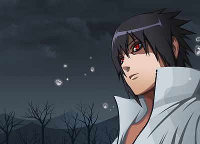 vectors, Uchiha Sasuke, Naruto: Shippuden, Sharingan - desktop wallpaper