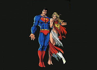 DC Comics, Superman, Supergirl - duplicate desktop wallpaper