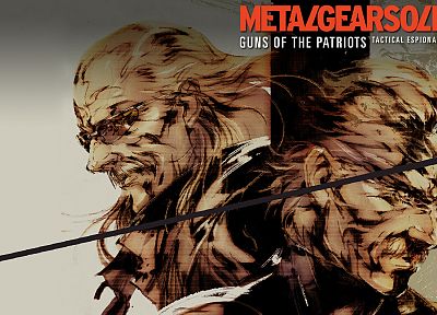 Metal Gear, video games, Metal Gear Solid, old snake, Revolver Ocelot, Metal Gear Solid 4 - random desktop wallpaper