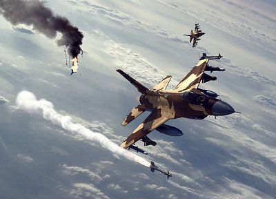 aircraft, military, F-16 Fighting Falcon - desktop wallpaper