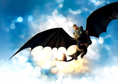 toothless, How to Train Your Dragon, Hiccup - duplicate desktop wallpaper