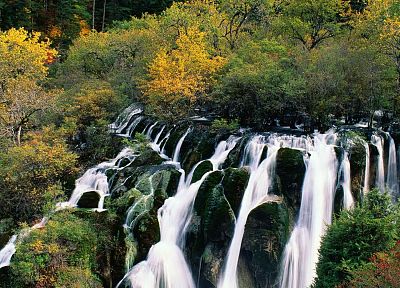 China, valleys, villages, waterfalls - random desktop wallpaper