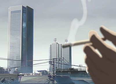 Makoto Shinkai, 5 Centimeters Per Second, cigarettes - random desktop wallpaper