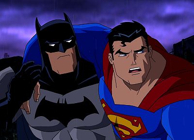 cartoons, Batman, DC Comics, Superman, superheroes, Public Enemies - desktop wallpaper
