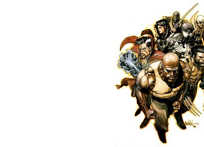 comics, Spider-Man, Wolverine, Iron Fist, Marvel Comics, Hawkeye, New Avengers, Luke Cage, Doctor Strange - random desktop wallpaper