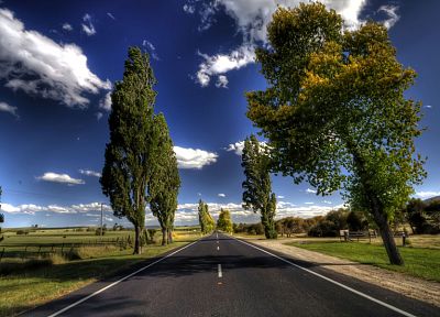 clouds, landscapes, nature, trees, roads, skyscapes - related desktop wallpaper