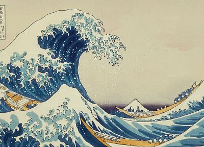 waves, The Great Wave off Kanagawa, Katsushika Hokusai, Thirty-six Views of Mount Fuji, sea - random desktop wallpaper