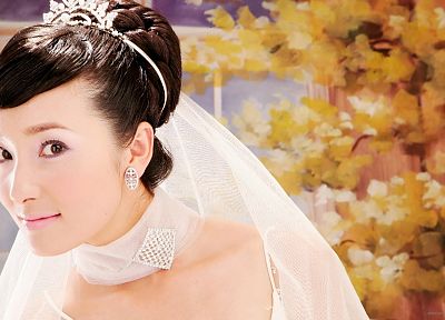 women, autumn, brides, Asians - random desktop wallpaper