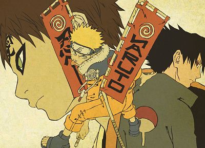 Uchiha Sasuke, Naruto: Shippuden, Gaara, Uzumaki Naruto - desktop wallpaper