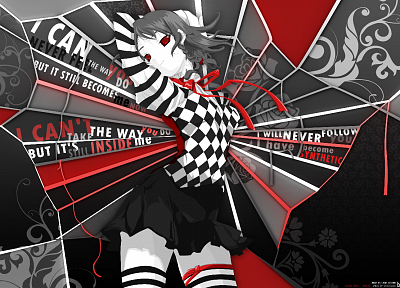 video games, Touhou, Izayoi Sakuya, alternate, striped legwear - desktop wallpaper
