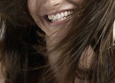 brunettes, women, close-up, Kristin Davis, smiling - random desktop wallpaper