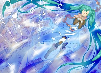 Vocaloid, Hatsune Miku, twintails - random desktop wallpaper