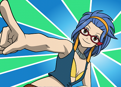 glasses, blue hair, Fairy Tail, meganekko, anime, anime girls - desktop wallpaper