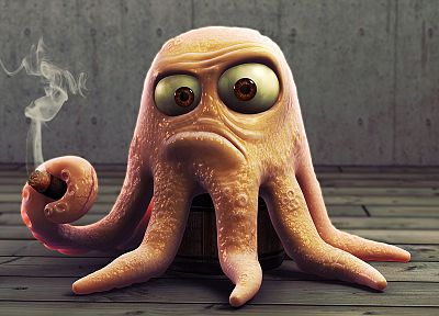 octopuses, blender, 3D modeling - random desktop wallpaper