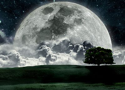 landscapes, night, Moon - desktop wallpaper