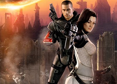 video games, Mass Effect, Miranda Lawson, BioWare, Mass Effect 2, Commander Shepard - desktop wallpaper
