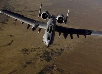 aircraft, military, airplanes, deserts, Warthog, Iraq, vehicles, A-10 Thunderbolt II, jet aircraft, A-10 - desktop wallpaper