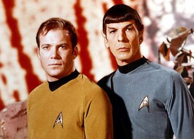 TV, Star Trek, Spock, James T. Kirk - random desktop wallpaper