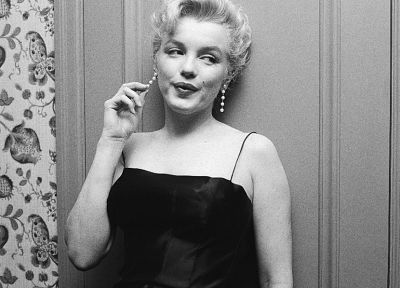 women, Marilyn Monroe, monochrome - random desktop wallpaper