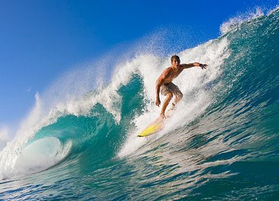 waves, surfers - duplicate desktop wallpaper