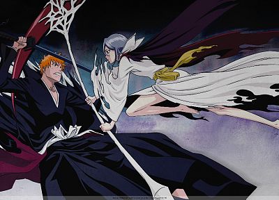 Bleach, Kurosaki Ichigo, Kuchiki Rukia - random desktop wallpaper