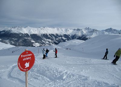 mountains, snow, ski, snowboarding - desktop wallpaper