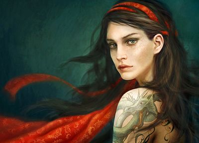 tattoos, dragons, artwork - desktop wallpaper