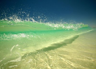 water, waves, sea, beaches - duplicate desktop wallpaper