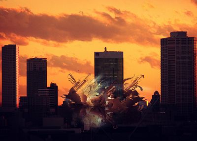 sunset, abstract, cities - random desktop wallpaper