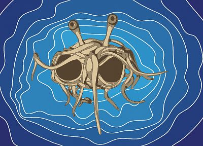 flying spaghetti monster - duplicate desktop wallpaper
