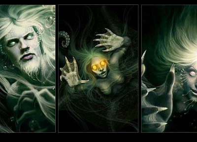 fantasy, paintings, monsters, mermaids - desktop wallpaper