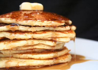 food, pancakes, maple syrup, butter - related desktop wallpaper