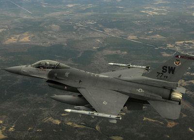 aircraft, military, falcon, fighting, vehicles, F-16 Fighting Falcon, missle - random desktop wallpaper