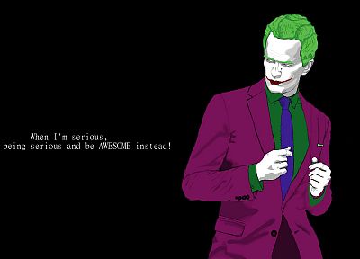 quotes, The Joker, Barney Stinson - random desktop wallpaper