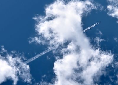 clouds, aircraft, vehicles, contrails, skyscapes, chemtrails - duplicate desktop wallpaper