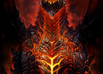 fantasy, dragons, World of Warcraft, deathwing, artwork - random desktop wallpaper