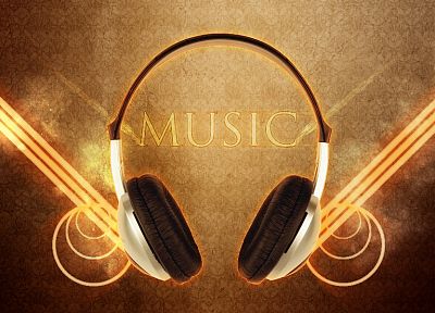 headphones, music - random desktop wallpaper
