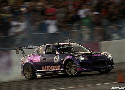 cars, drifting cars, racer, Mazda RX-8, racing, drifting - related desktop wallpaper