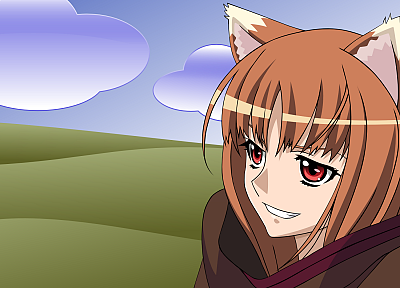 Spice and Wolf, animal ears, Holo The Wise Wolf - duplicate desktop wallpaper