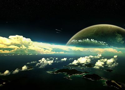 outer space, planets, panorama - random desktop wallpaper