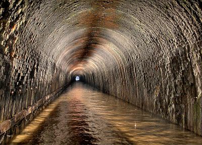 water, tunnels - desktop wallpaper